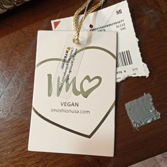 IMOSHION vegan leather wallet with roses & dollar signs NWT - Picture 2 of 4